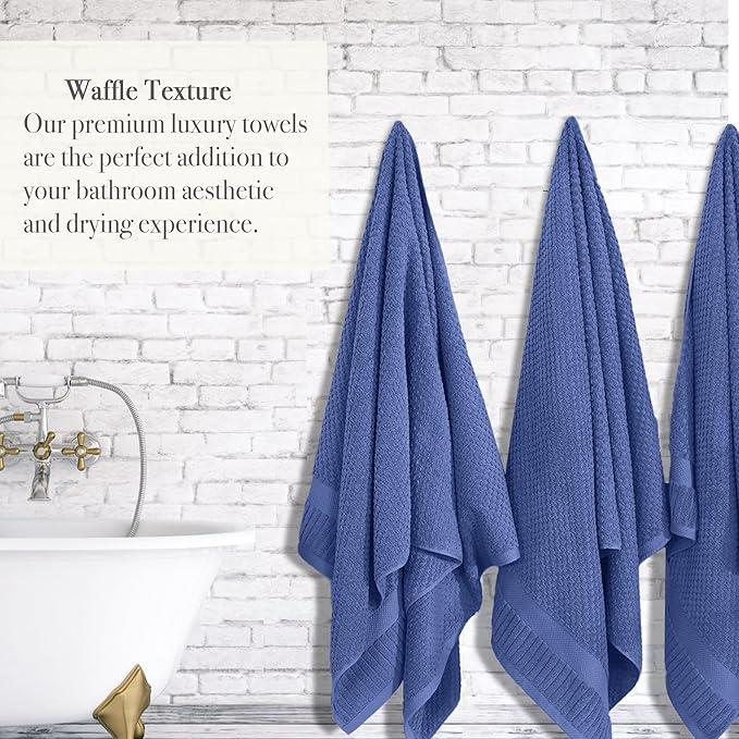 DIGEU 100% Cotton Bath Towels for Bathroom,Highly Absorbent Bath Towels Set Quick Dry,Luxury Soft Towels for Hotel(4 piece,Electric Blue) Brand: DIGEU Size 35.6L x 25.4W Centimetres