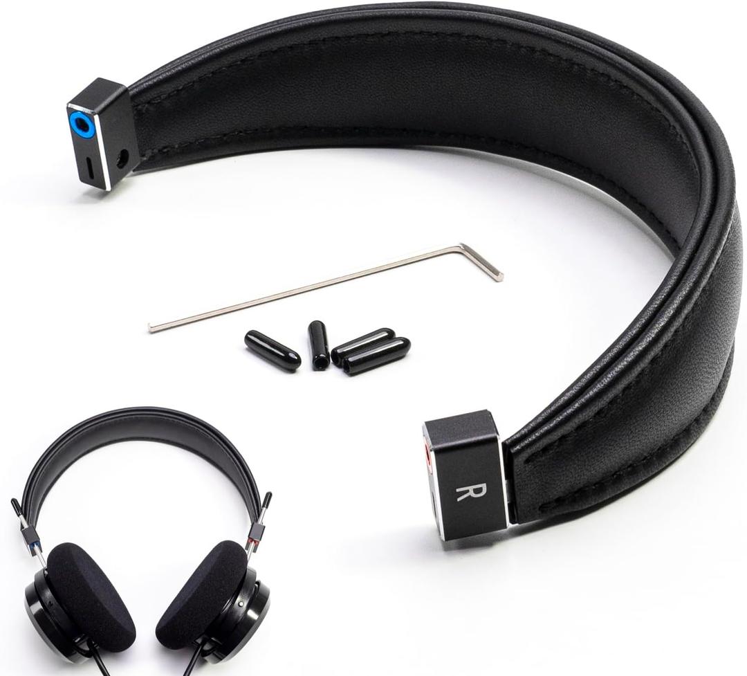 True Lambskin Leather Head Pad Aluminum Alloy Removable Headband Steel Beam Compatible with Grado SR60e SR60i SR80e SR80i SR125e SR225e SR325e SR325i RS GH 1 2 3 4 Alessandro MS-1/2 PS GS