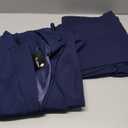 Women's Business Solid Suit 2 Piece Slim Fit Classic Blazer Pants Set for Women Formal Office (Large, Navy)