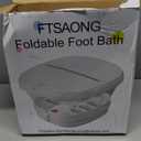 Pedicure Foot Spa with Bubble and Heat,Collapsible Foot Soaking Tub with Remote Control,Pedicure Tools for Feet,Foot Bath Soak Tub Gift for Women/Men,Mom/Dad (Off-white)