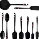 DI ORO 9-Piece Silicone Kitchen Utensil Set - 600F Heat-Resistant Nonstick Flexible Seamless Silicone Turner Spatulas, Spoons, & Ladle - Nonstick Cookware Safe Tools for Baking & Cooking - BPA Free