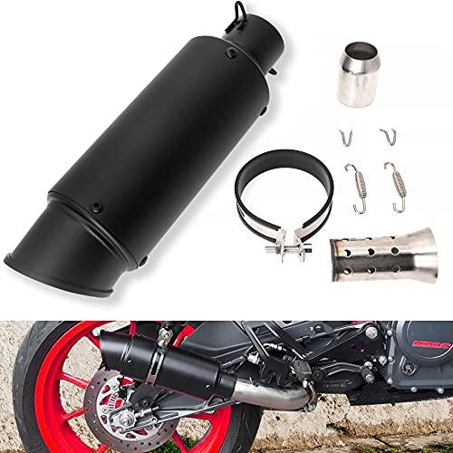 DREAPATS Universal Slip on Modified Exhaust Mufflers with Silencers Compatible with Motorcycle Grom ATV Dirt Bike Street Bike Scooter Pipe Diameter 38mm-51mm Exhaust, Black