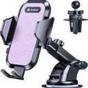 Andobil Car Phone Holder, 2026 Military-Grade 89bs Strongest Suction Phone Holders for Your Car Dashboard/Windshield/Vent Easy Clamp Cellphone Holder Truck Stand for iPhone 17 16 15 Pro Max, Purple