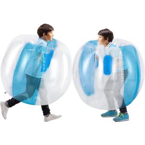 Theefun Bumper Balls, 2 Pack 36inch Inflatable Sumo Ball Bopper Toys for Kids Physical Outdoor Active Play, Giant Human Hamster Knocker Body Zorb Ball, Body Bubble Soccer Ball