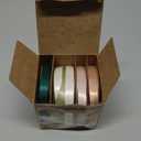 Vitalizart Ribbons for Crafts 3/8" x 50 Yd Satin Ribbon Double Face Gift Wrapping Silk Like Fabric Flower Bouquet Birthday Party Decorations Bridal Shower Wreath Hair Continuous Green Cream Nude