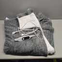 Heated Blanket Electric Blanket,Cozy Faux Rabbit Fur & Soft Flannel Warm Heater Throw Blanket with 5 Fast Heating Levels &10Hours Auto-Off Over-Heat Protection50" x 60" (Grey)