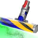 Lightweight Fluffy Optic Soft Cleaner Head Compatible with Dyson V7,V8,V10,V15 Detect Vacuum Cleaner, Upgrade with Green Light,Vacuum Attachment Replacement Suitable for Hardwood Floor