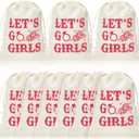 Dunzy 12 Pieces Let's Go Girls Party Bags Bachelorette Western Cowgirl Recovery Bags with Drawstring Bridal Shower Party Favor Wedding Bachelor Party Supplies(5.9 x 7.9 Inch)