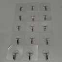 DDMY 15 Packs Hooks for Hanging 50lb Wall Hooks Transparent Reusable Waterproof Adhesive Hook for Kitchen Curtain, Towel Hook for Bathrooms, Heavy Duty Self Coat Hook for Walls No Damage