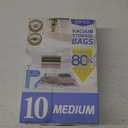 10 Pack Medium Vacuum Storage Bags with Hand Pump, 80% Storage Space Saving, Sturdy Leak-Free Space Saver Vacuum Seal Bags for Clothing, Vacuum Compression Bags for Travel Lugggage