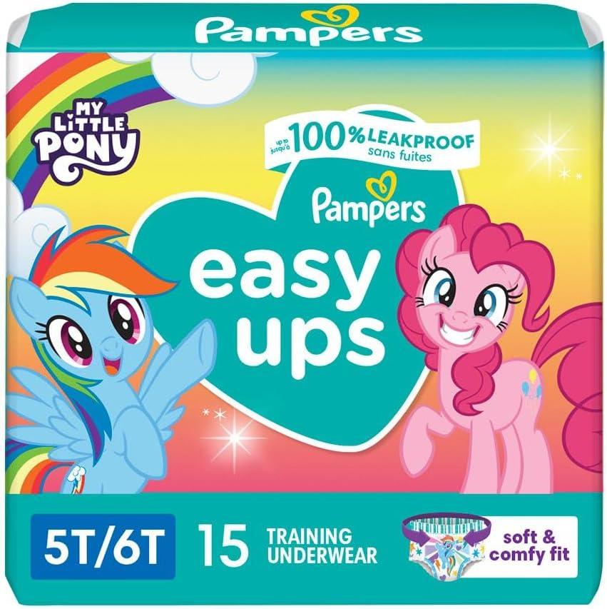 Pampers Easy Ups Training Underwear Size 7 (5T6T), 15 Count