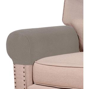 Turquoize Stretch Armrest Covers for Chairs and Sofas Couch Arm Covers for Sofa Spandex Jacquard Armrest Cover Anti-Slip Furniture Protector Washable Armchair Slipcovers for Recliner Set of 4, Taupe