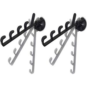 Adjustable Fishing Pole Rack & Holder - Vehicle & Boat Storage for Car, Truck, SUV & RV - Suction Cup Mounted - No Rods Included - 1 Pair