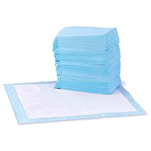Amazon Basics Dog and Puppy Pee Pads with Leak-Proof Quick-Dry Design for Potty Training, Standard Absorbency, Regular Size, 22 x 22 Inches, Pack of 24, Blue & White