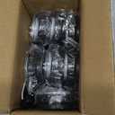 10Pcs 2 Inch Round Led Marker Lights 9 Amber LED Reflectors Clear Lens, 2 Inch Round LED Truck Trailer Clearance Side Marker Lights w/Light Grommets and 2 Prong Trailer Wire Pigtails 12V Waterproof