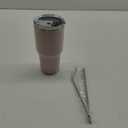 DS 30oz Sakura Pink Tumbler Stainless Steel Double Wall Vacuum Insulated Mug with Straw and Lid, Cleaning Brush for Cold and Hot Beverages