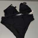 SUUKSESS Women High Waisted High Cut Bikini Set Sexy Triangle Two Piece Swimsuits, Size L