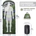 MalloMe Sleeping Bags for Adults Cold Weather & Warm - Backpacking Camping Sleeping Bag for Kids 10-12, Girls, Boys - Lightweight Compact Camping Essentials Gear Accessories Hiking Sleep Must Haves