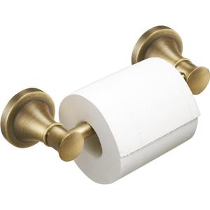 BESy Wall Mounted Toilet Paper Roll Holder Rustproof Tissue Paper Holder Bathroom Flexible Pivoting Handle Toilet Tissue Roll Holder, Antique Brass, Stainless Steel