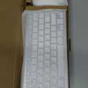 Wireless Keyboard and Mouse Combo, Compact Quiet Wireless Keyboard and Mouse Set 2.4G Ultra-Thin Sleek Design for Windows, Computer, Desktop, PC, Notebook, Laptop (White)