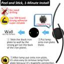 Peel and Stick Rechargeable Wall Sconces with Crystal Light Effect Set of 2, 23.5 Inch