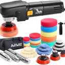Mini Buffer Polisher, Car Polisher Waxer, 600W Rotary Polisher Machine with 33Pcs Polishing Kit, with 1" /2" /3" Base Pads M14 Thread Extension Shaft for Car Boat Sanding Polishing and Waxing
