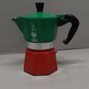 Bialetti - Moka Express Italia Collection: Iconic Stovetop Espresso Maker, Makes Real Italian Coffee, Moka Pot 3 Cups (4.3 Oz - 130 Ml), Aluminium, Colored in Red Green Silver