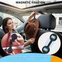 Magnetic Hat Holder for Car  Headrest Clip Cap Organizer for Truck, SUV, Jeep, Secure Grip for Cowboy Hats, Sturdy Vehicle Accessory to Store Sunglasses, Gloves, Small Items