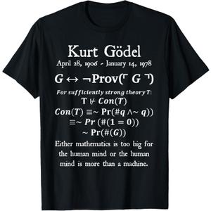 Nerdy Vintage Kurt Godel Logic Algebra Math Teacher Men Women Girls Kids T-Shirt