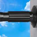 Tension Curtain Rod 51-145In(4.25-12.08Ft), Extra Long Curtain Rod No Drilling for Window or Bathroom Patio, Adjustable Spring Shower Curtain Rod, Easy to Install Never Rust Rod Diameter 1.26In-Black