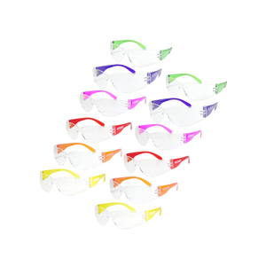 JORESTECH Kids Safety Glasses UV Protection Anti Scratch Clear Frameless Glasses, Eye Protection Activewear , Multi Color, Pack Of 12