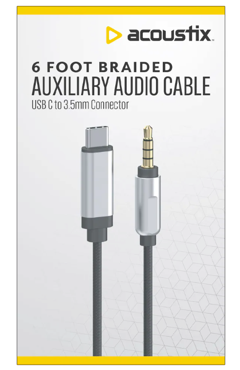 ACX USB C TO 3,5MM CABLE 6FT BK