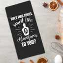 Funny Gothic Kitchen Towels, Spooky Skull Decorative Towels for Bar Kitchen Bathroom (Black)