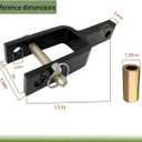 Versatile Quick Hitch Adapter with Adapter Sleeve Used to Adjust Top Link Bracket Movements Fit for Category 1 Quick Hitch Made of Integral Casting