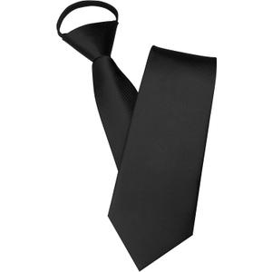 JEMYGINS 3.15Solid Color Pre-tied Adjustable Necktie for Business and Wedding (Black)