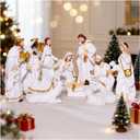 Nativity Set 12 Pieces Christmas Scene White Indoor Catholic Manger Set 8 Inches Tabletop Holiday for Home Decoration Statue Figurine Church Xmas Vintage Desktop Resin Collectible Chapel Decor