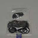 Hotop 30 Pcs Metal Drapery Curtain Rings 0.98/1.26/1.65 inch Interior Diameter and 30 Pcs Hanging Curtain Drapery Pin Hooks for Window Door Shower(Black,32 mm)