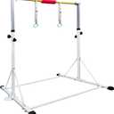 GLANT Gymnastic Kip Bar,Horizontal Bar for Kids Girls Junior,3' to 5' Adjustable Height,Home Gym Equipment,Ideal for Indoor and Home Training,1-4 Levels,300lbs Weight Capacity