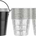 Firsgrill 30Pack Liners & 1 Pack Black Bucket for Mostly Wood Pullet Grill or Smoker Grease Catch Holder