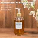 Shampoo and Conditioner Dispenser, Refillable Plastic Shampoo Pump Bottles with Waterproof Labels, Empty Body Wash Dispenser Set for Bathroom, Shower Soap Bottles (Clear, Set of 3, 16.9oz)