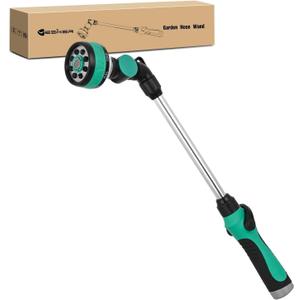 Yesker Metal Watering Wand for Garden Hose, 21 Inch, 10 Spray Patterns, Adjustable Water Sprayer with Pivoting Head, Garden Hose Nozzle with Thumb Flow Control, Ideal for Water Plant and Yard Washing