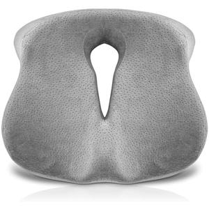 Large Memory Foam Seat Cushion for Tailbone, Coccyx & Pressure Relief – Ergonomic Cushion for Office Chair, Car, Home & Wheelchair – Ultimate Comfort for Long Sitting Hours – Grey (Unisex)