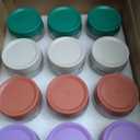 Hoa Kinh 9oz 12Pack Overnight Oats Jars with Lids, Leak Proof Small Jars for Overnight Oats, Cereal, Clear Empty Glass Jar with Lids for Kitchen(Red, Green, Purple and White)
