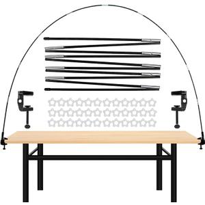 12ft Adjustable Balloon Arch Stand Kit for Different Table Sizes Party Backdrop Decoration Tool,High Strength Glass Fiber Pole for DIY Party Wedding Birthday Baby Shower Kids Decorations