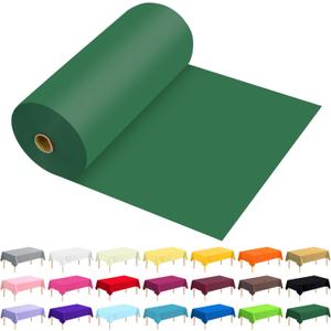 54 Inch X 300 Feet Plastic Table Cover Roll Premium Disposable Plastic Tablecloth for All Type/Shape Tables | Picnic, Party, Banquet, Birthdays, Weddings (Green, 54 Inch X 300 Feet)