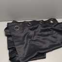 H.VERSAILTEX 100% Blackout Curtains for Bedroom Black Out Curtains 96 inch Thermal Insulated Long Blackout Curtains for Living Room, Energy Saving Curtains for Patio Door Grommet (1 Panel, Jet Black)