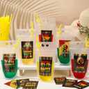 48 Set Happy Juneteenth Drink Pouches with Straws and Stickers African American June 19 Drink Bags Stand up Plastic Pouches for Freedom Day Juneteenth Party Decorations Supplies