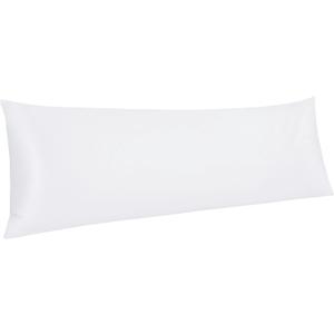 NTBAY Egyptian Cotton Body Pillowcase - 500 Thread Count Cotton Body Pillow Cover - Soft and Breathable Envelope Closure Body Pillowcase for Adults, 20x54 Inches, White