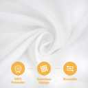 BRILLMAX 6 Pack White Round Tablecloths 120 Inch for 60 Tables - 150 GSM Polyester Fabric, Floor Length Drop, Water, Stain & Wrinkle Resistant Cloth Cover for Wedding Reception Banquet Dining