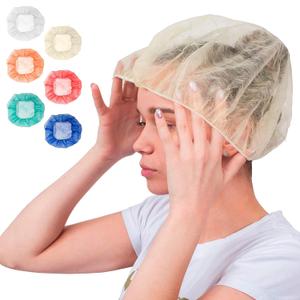 ABC PACK & SUPPLY Yellow Bouffant Caps 24 Inch. Pack of 1000 Non Woven Hair Caps with Elastic Band. Breathable Disposable Polypropylene Hats. Unisex Protective Hair Covers for Food Service